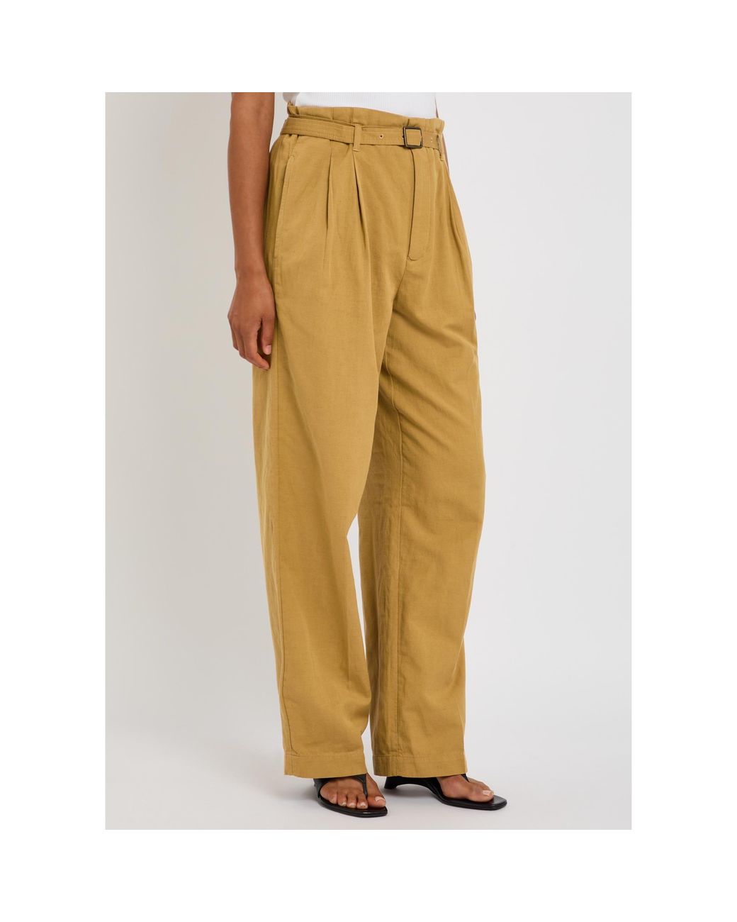 Polo Ralph Lauren Yellow High-Waist Straight-Leg Pants