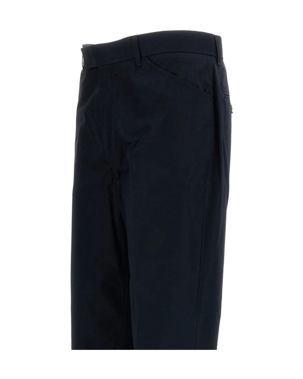 Thom Browne Blue Tapered Cropped Chino Trousers for men