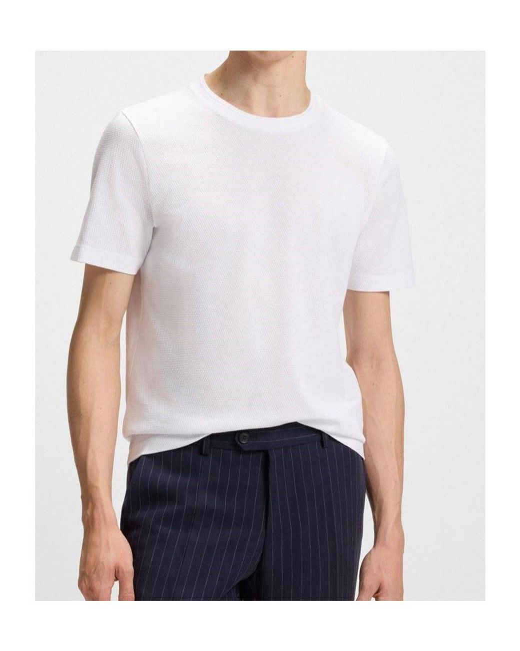 Boss White Crewneck Shortsleeve Tshirt for men