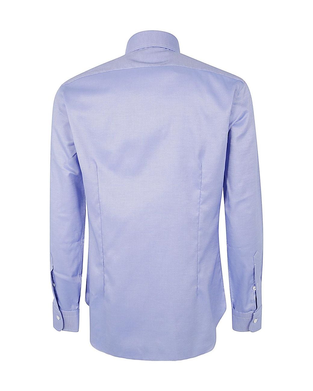 Barba Napoli Blue Long Sleeve Button-Down Shirt for men