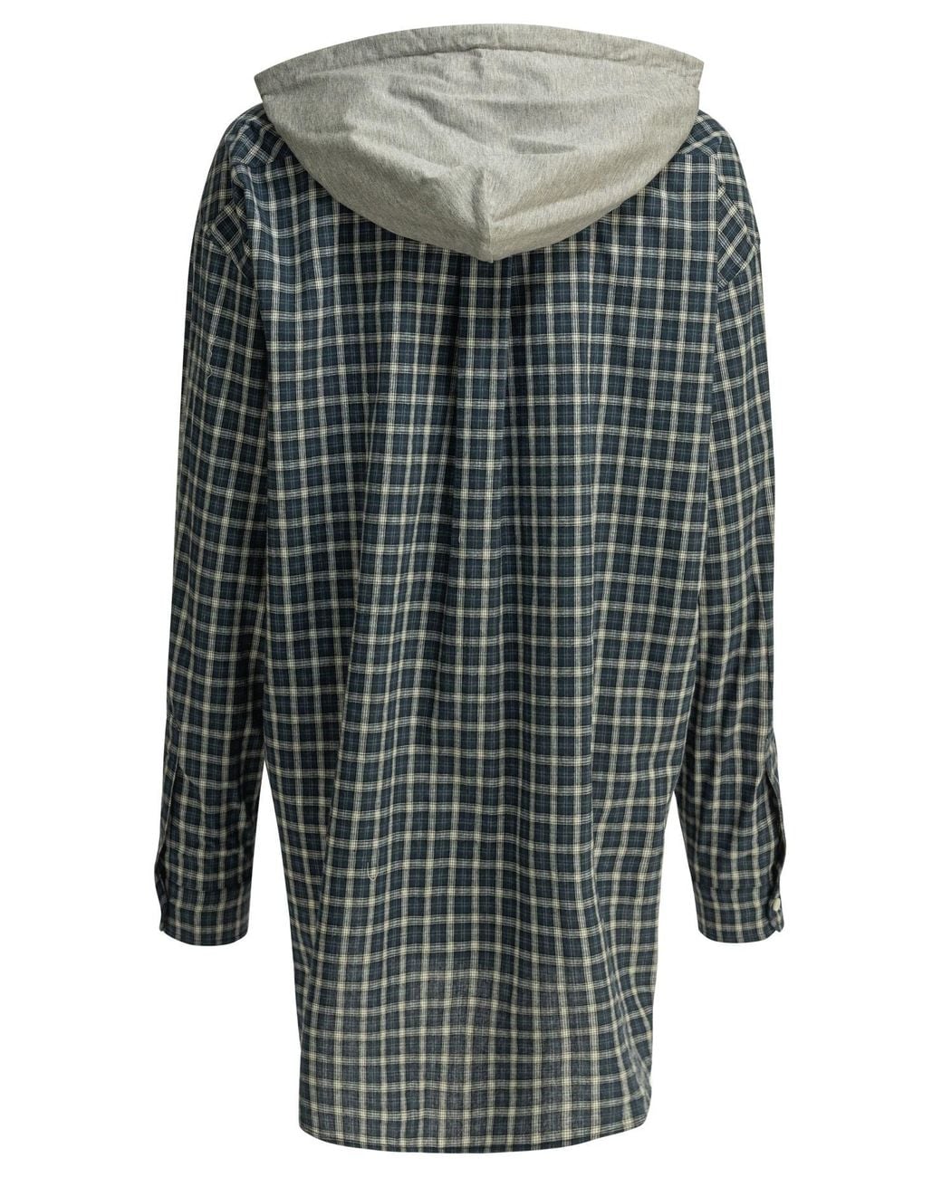 Miu Miu Gray Checked Flannel Shirt
