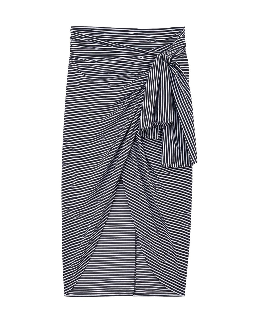 Frankie Shop Gray Thira Wrap Skirt