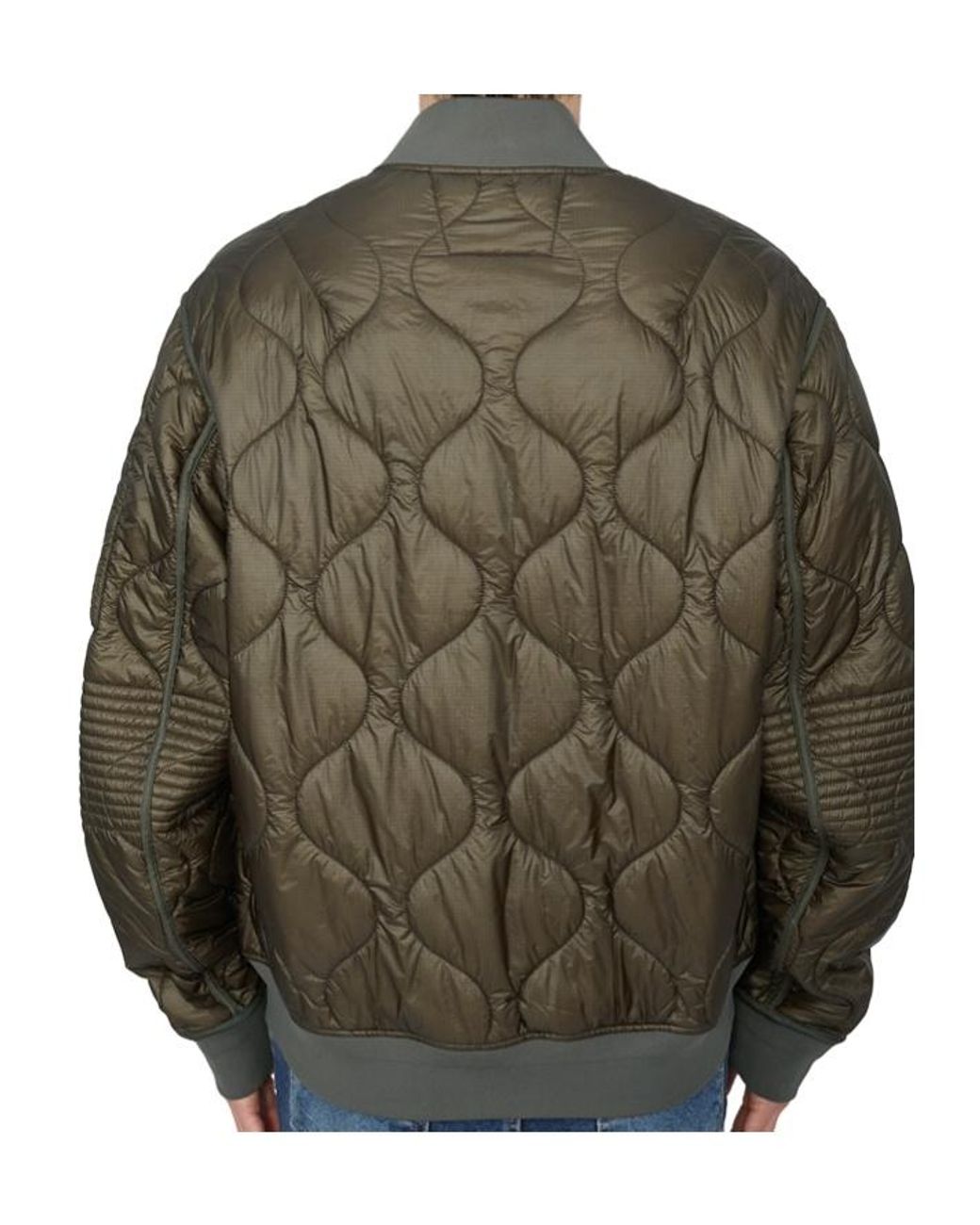 C P Company Green Liner Padded Bomber Jacket for men