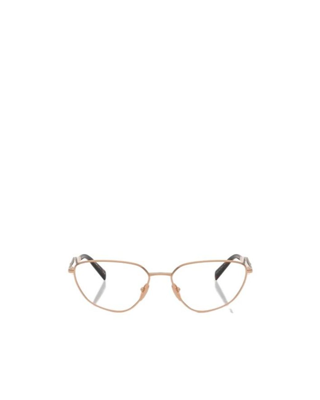 Prada Natural Eyewear Irregular Frame Glasses