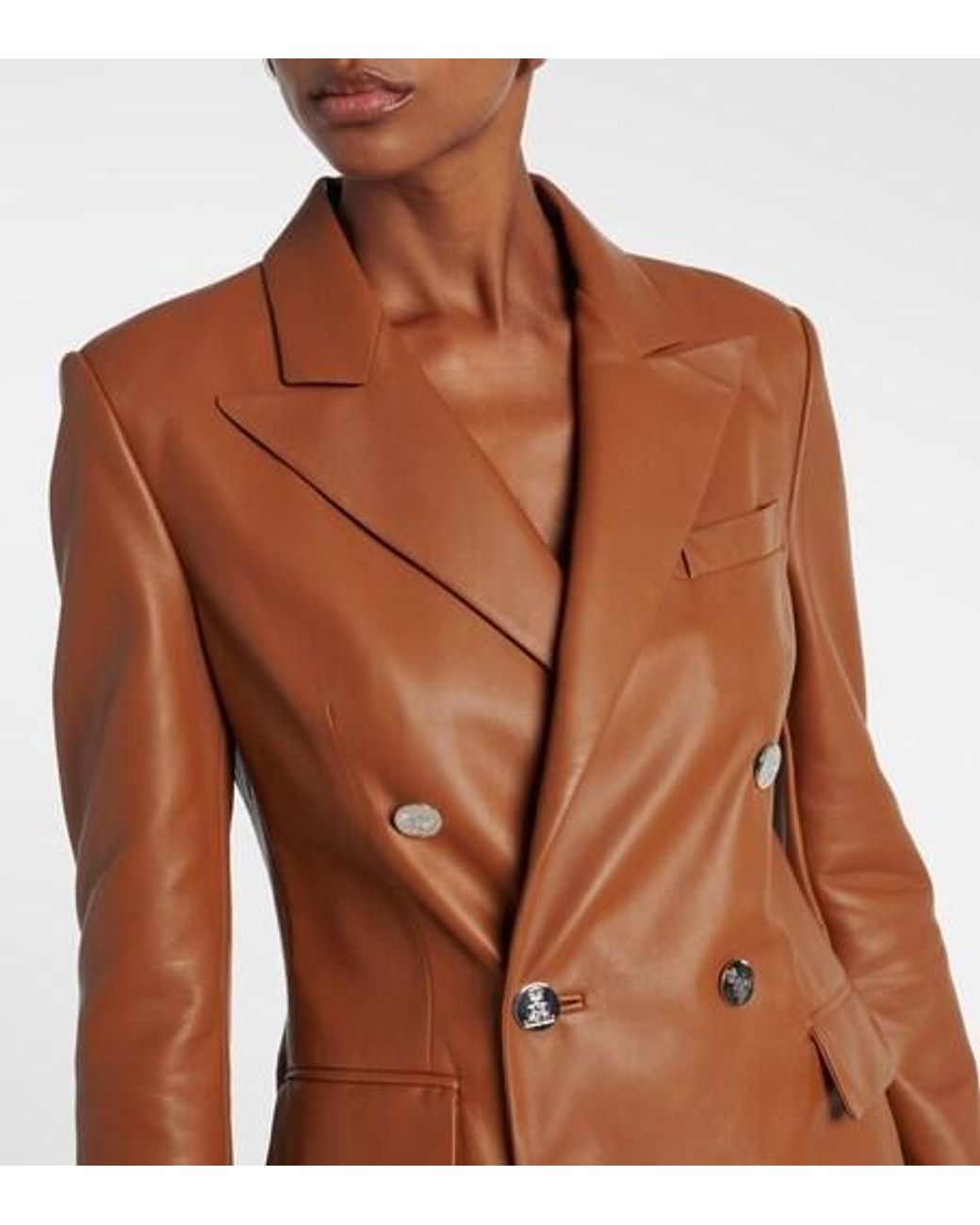 Ralph Lauren Brown Camden Leather Blazer