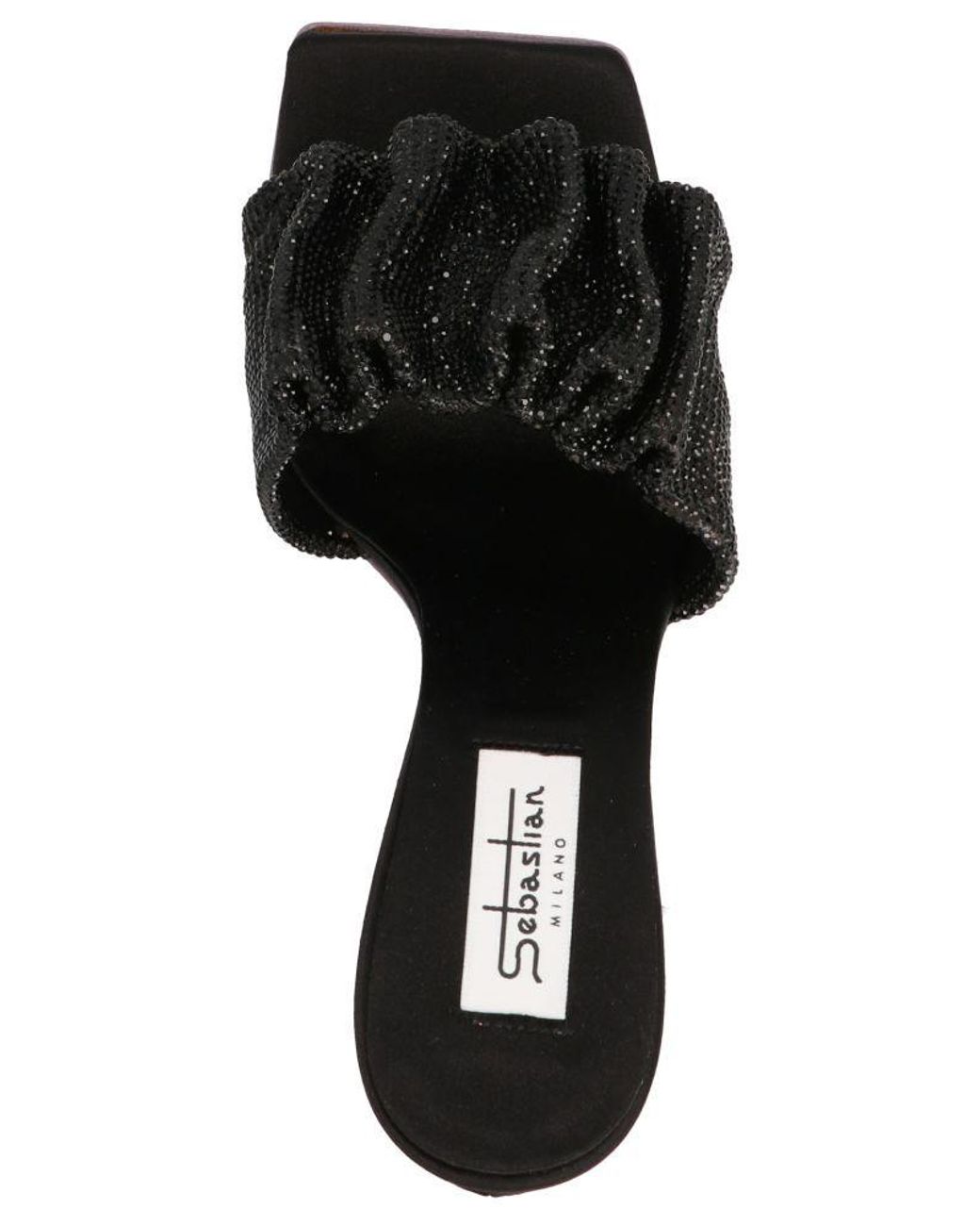 Sebastian Milano Black Glamour Cher Sandals