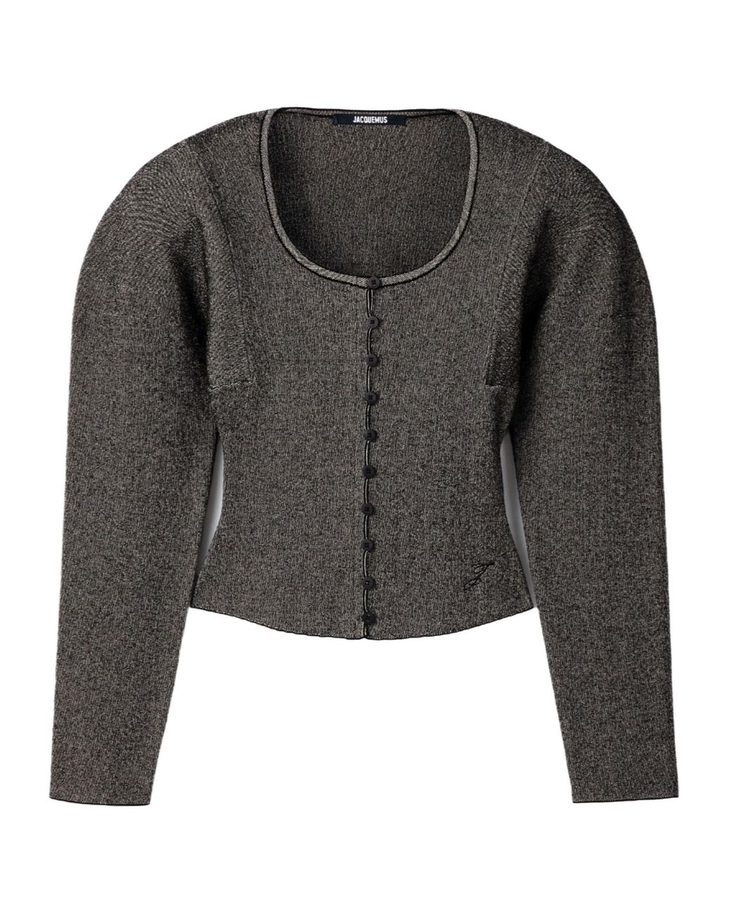 Jacquemus Gray The Sera Scoop Neck Cardigan