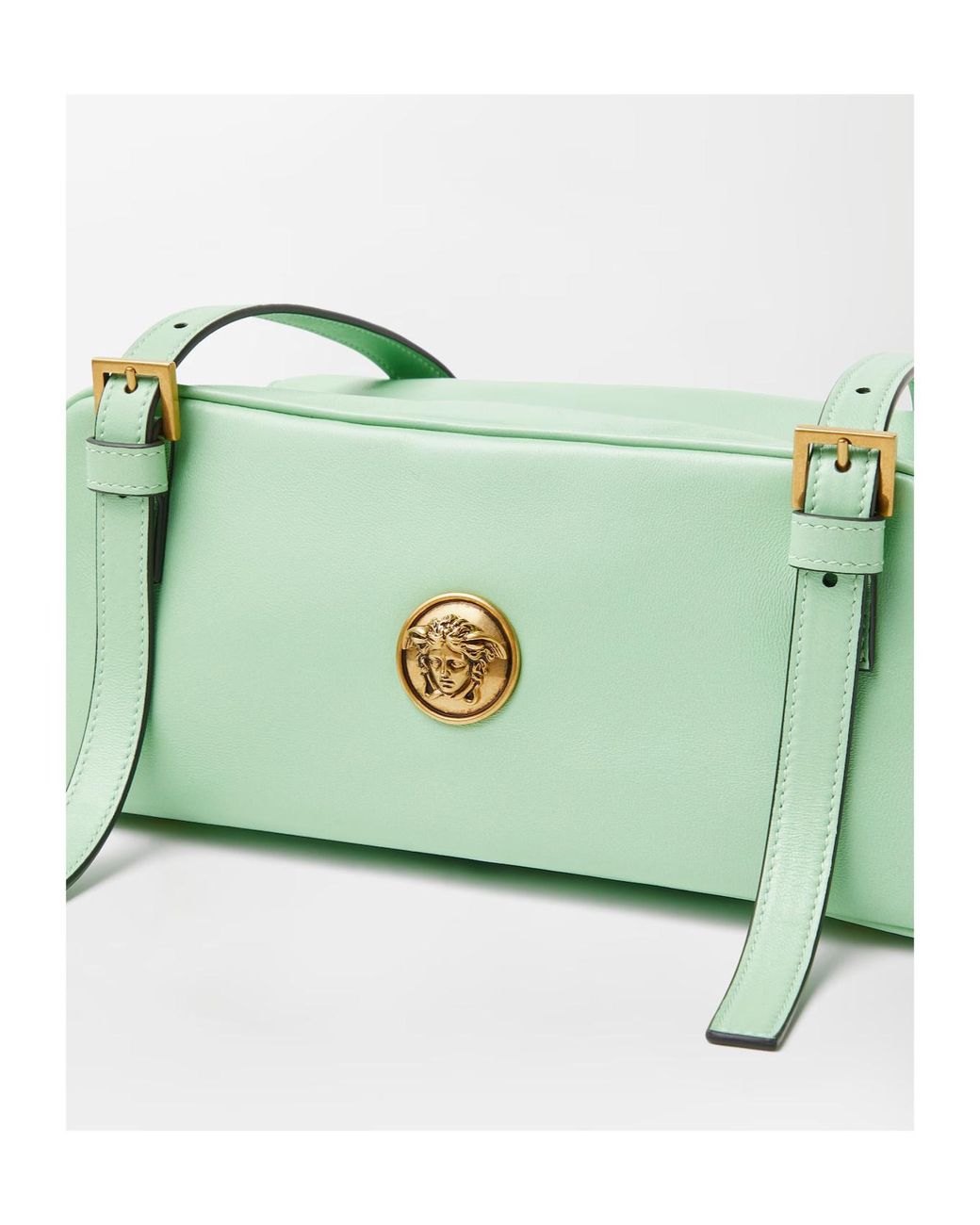 Versace Green Emblème Bowling Bag