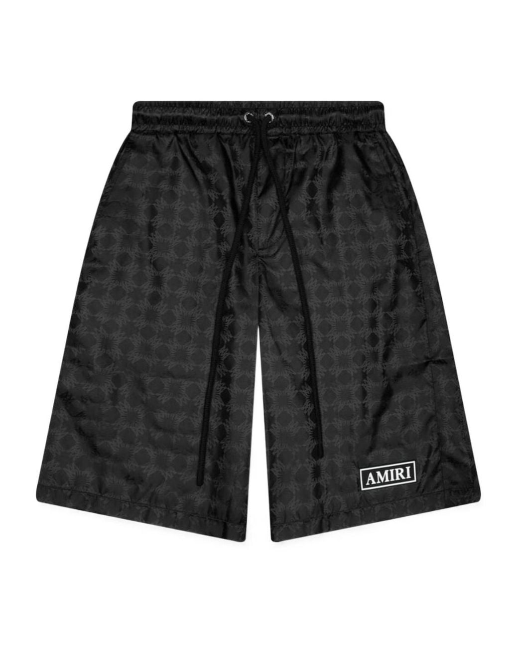 Amiri Black Ma Quad Logo Jacquard Shorts for men