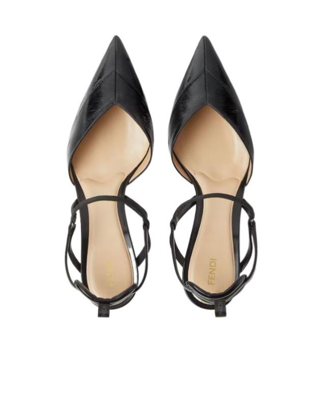 Fendi Black Very Colibri Hagfish Medium-Heeled Slingbacks