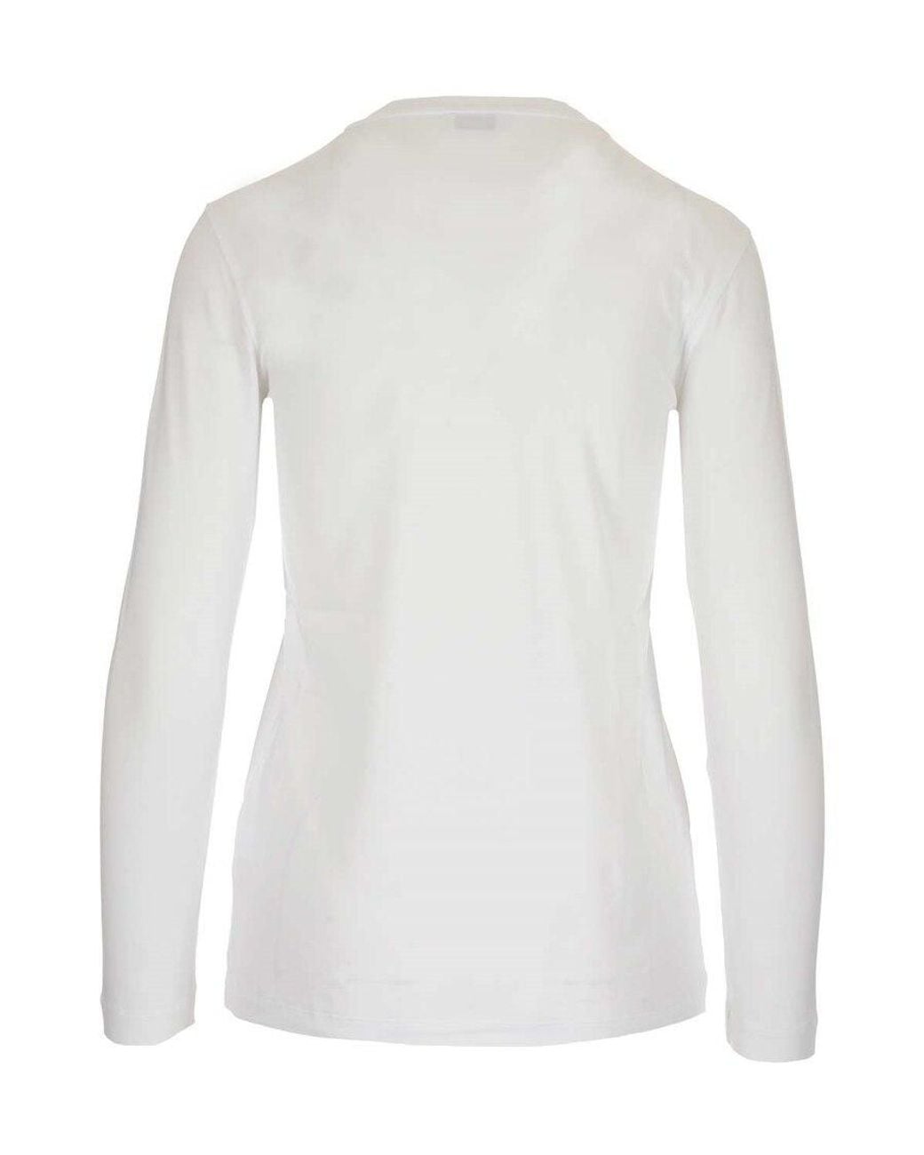 Brunello Cucinelli White One Pocket Crew Neck Top