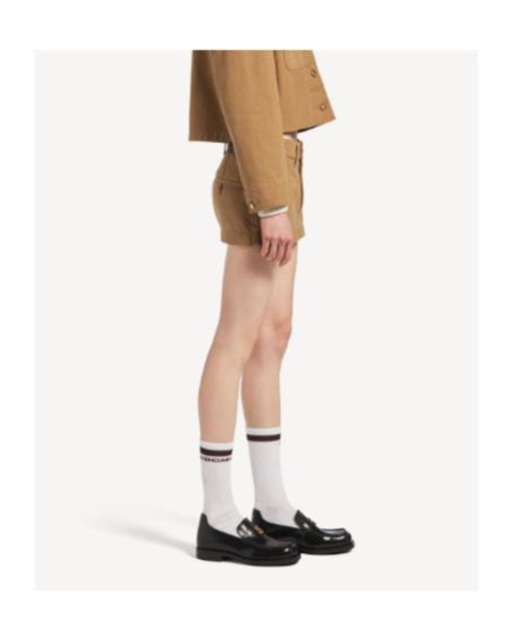 Balenciaga Natural Logo Patch Mini Skirt