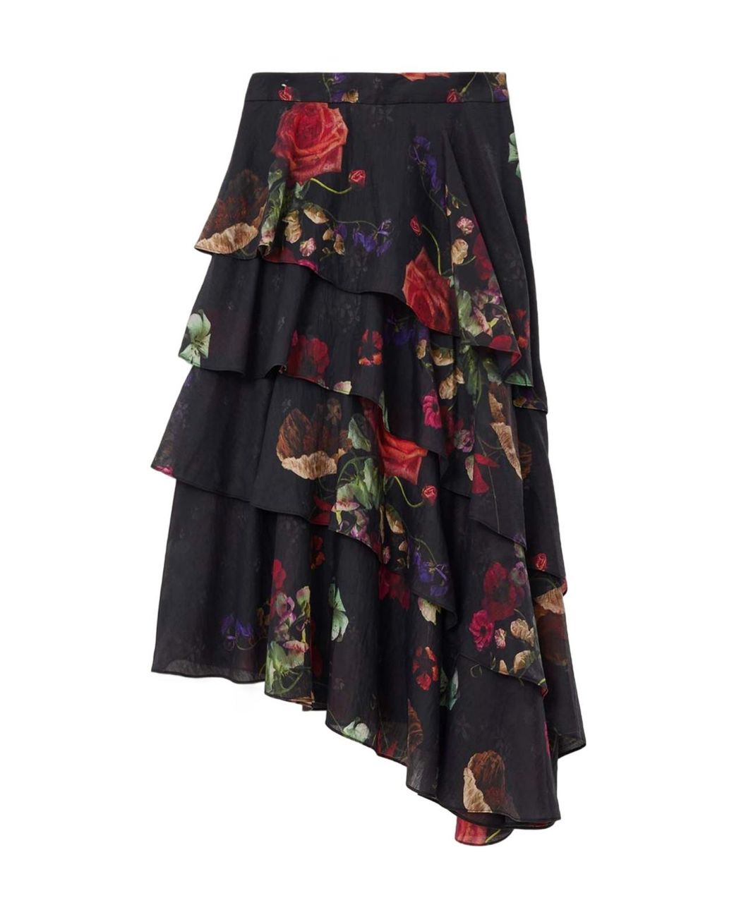 AllSaints Blue Caya Floral Maxi Skirt