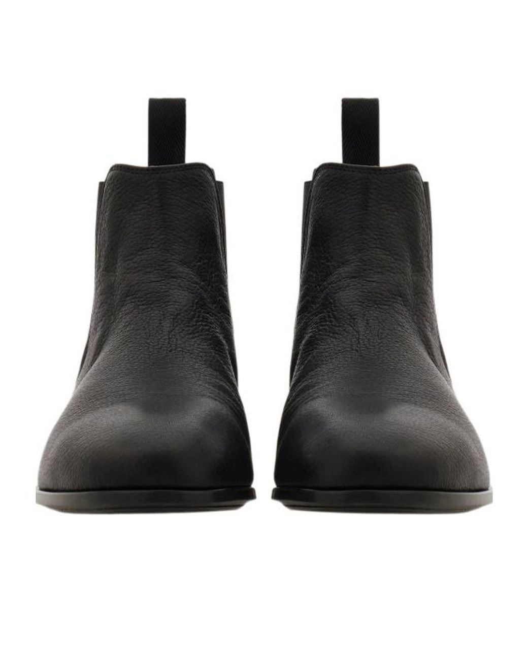 Ferragamo Black Sterling Elastic Side-Panel Ankle Boots for men
