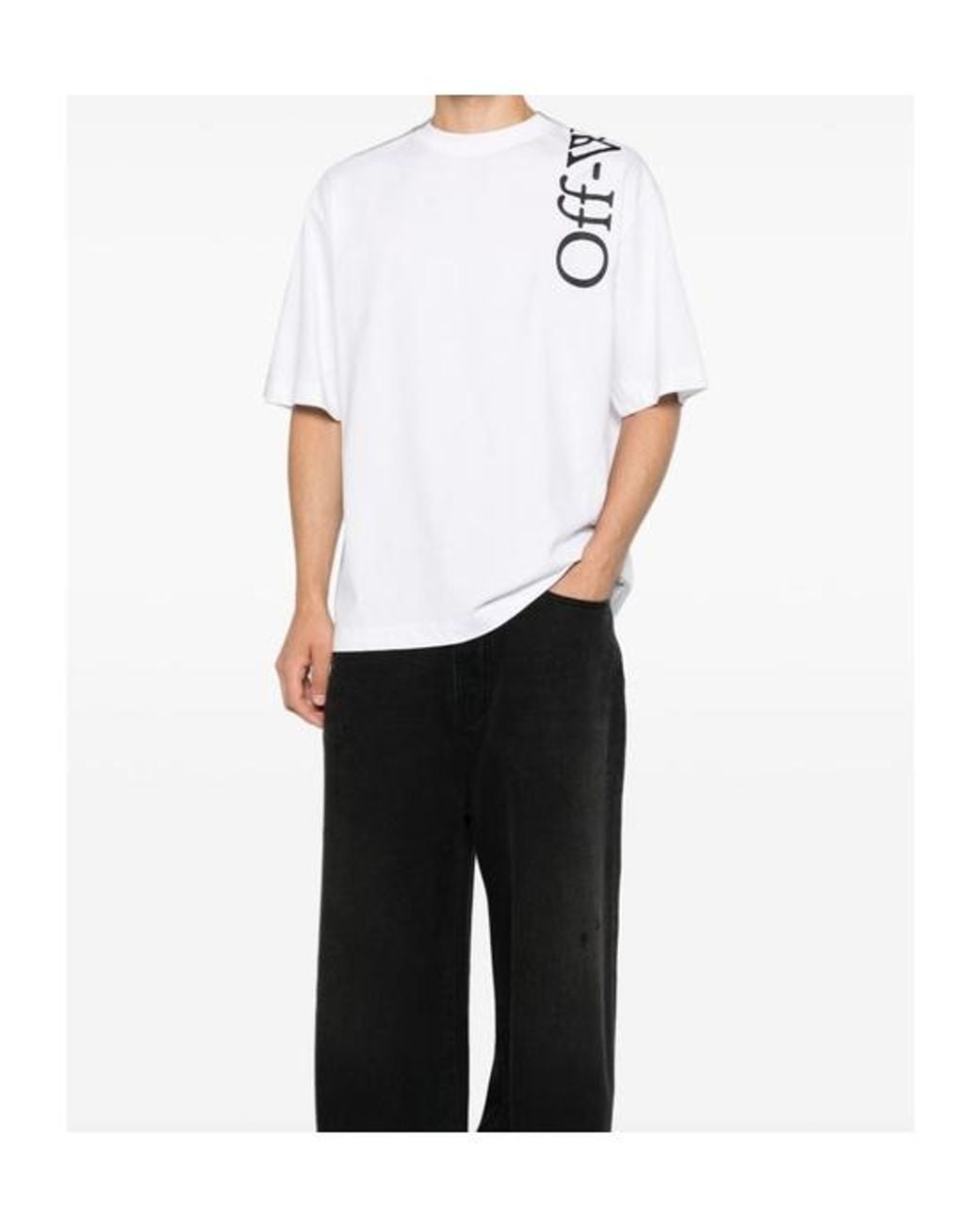 Off-White c/o Virgil Abloh White Vertical Bookish Skate T-Shirt for men