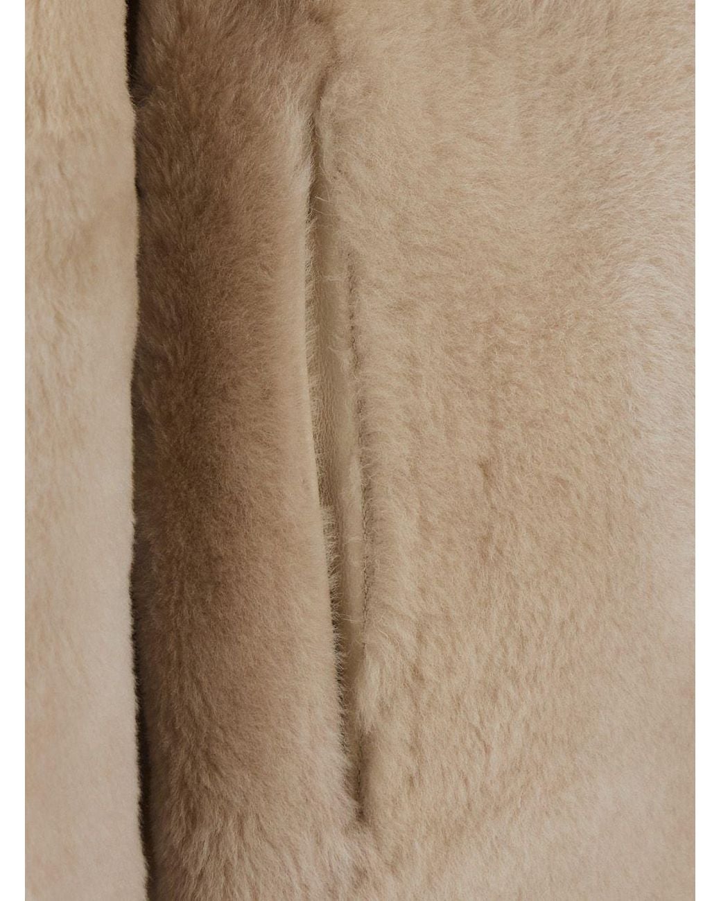 Yves Salomon Natural Belted Long Coat