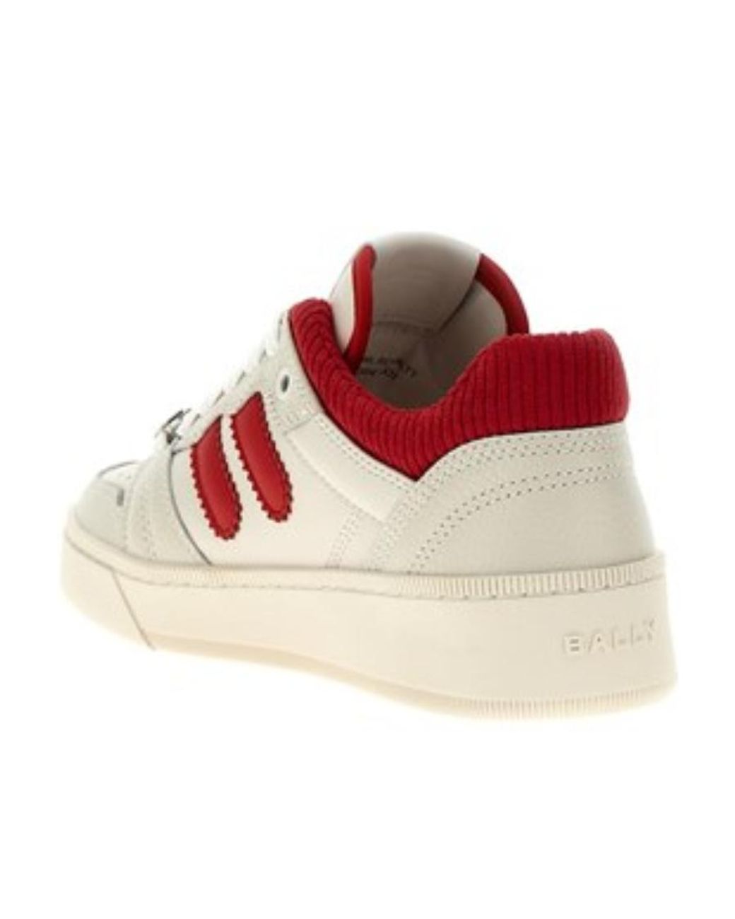 Bally Red Round Toe Lace-Up Sneakers for men