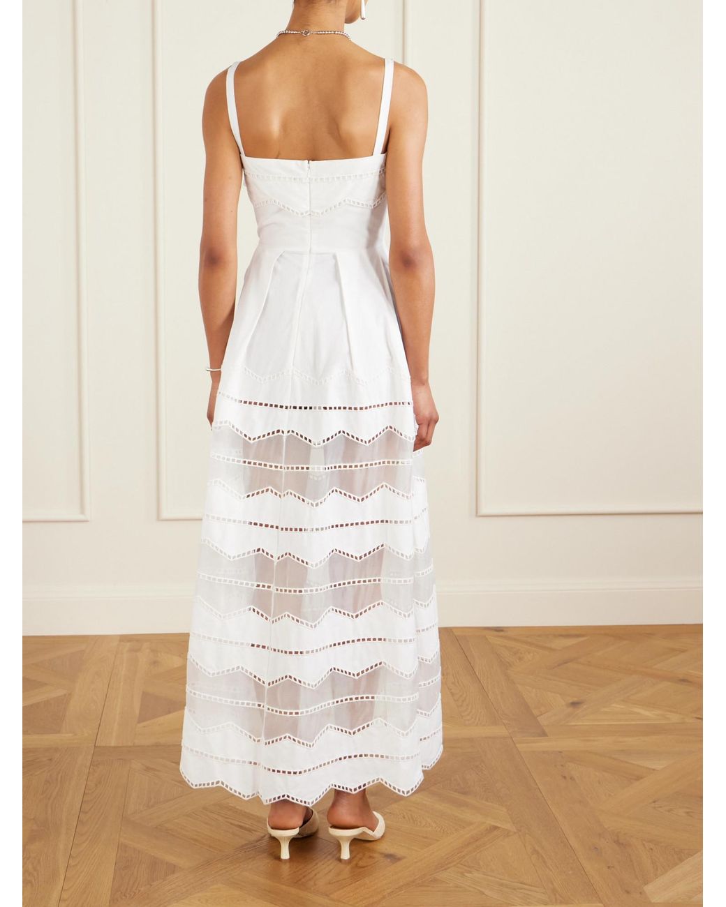 Elie Saab White Casual Midi Dress