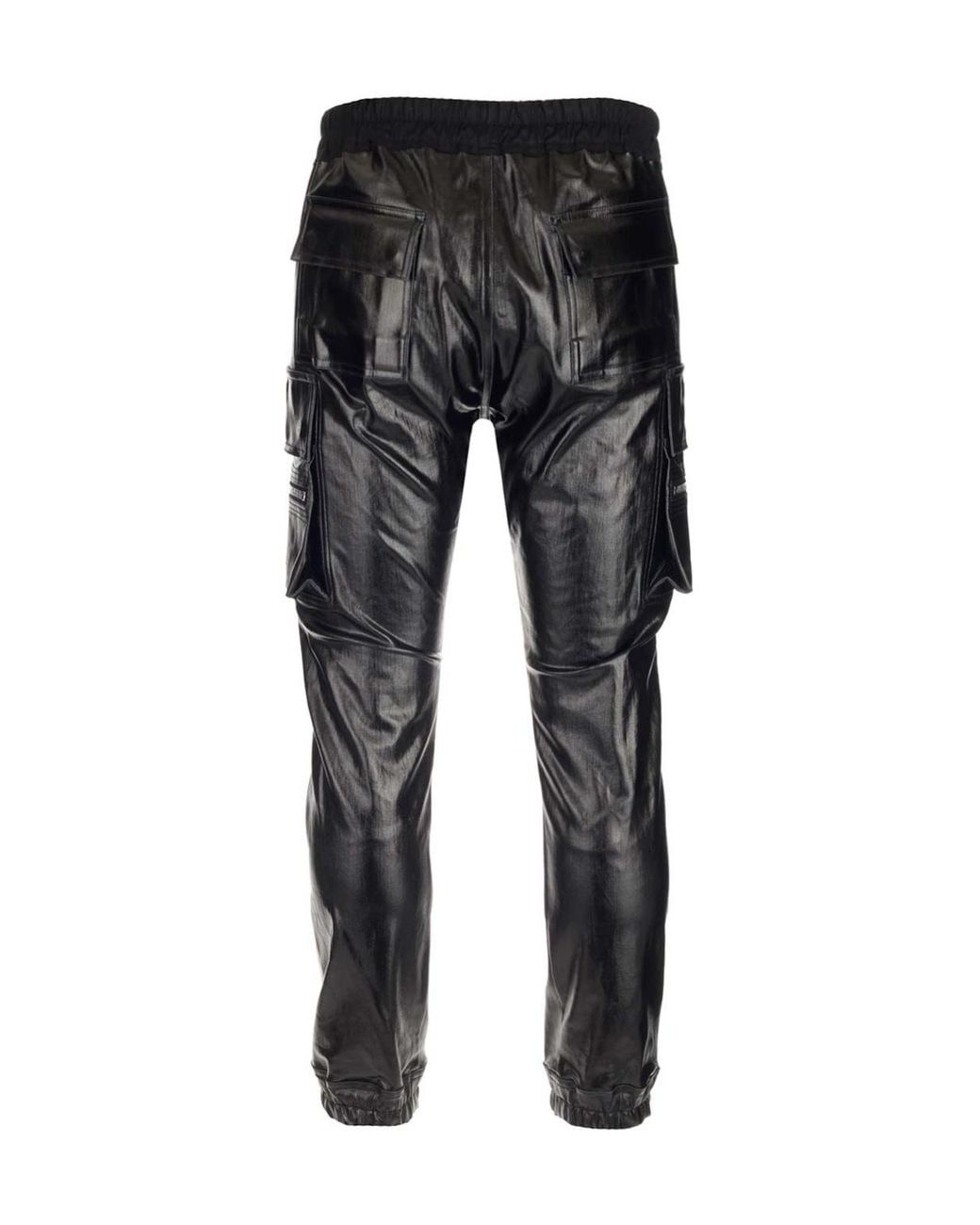 Rick Owens Black Elasticated Cargo Pants for men