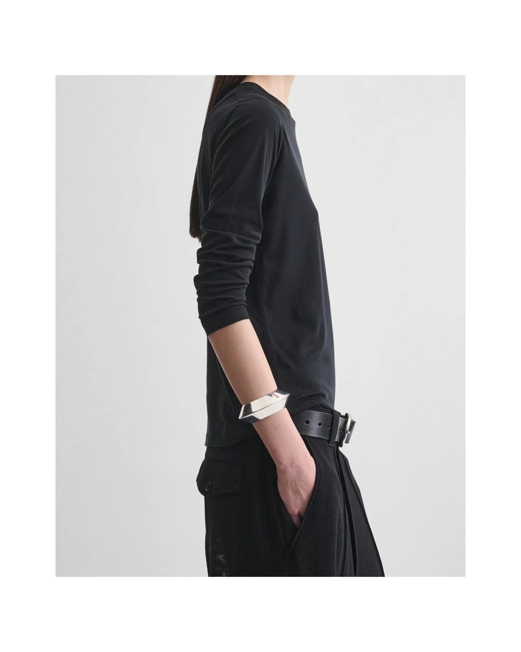 Phoebe Philo Black Crew Neck T-Shirt