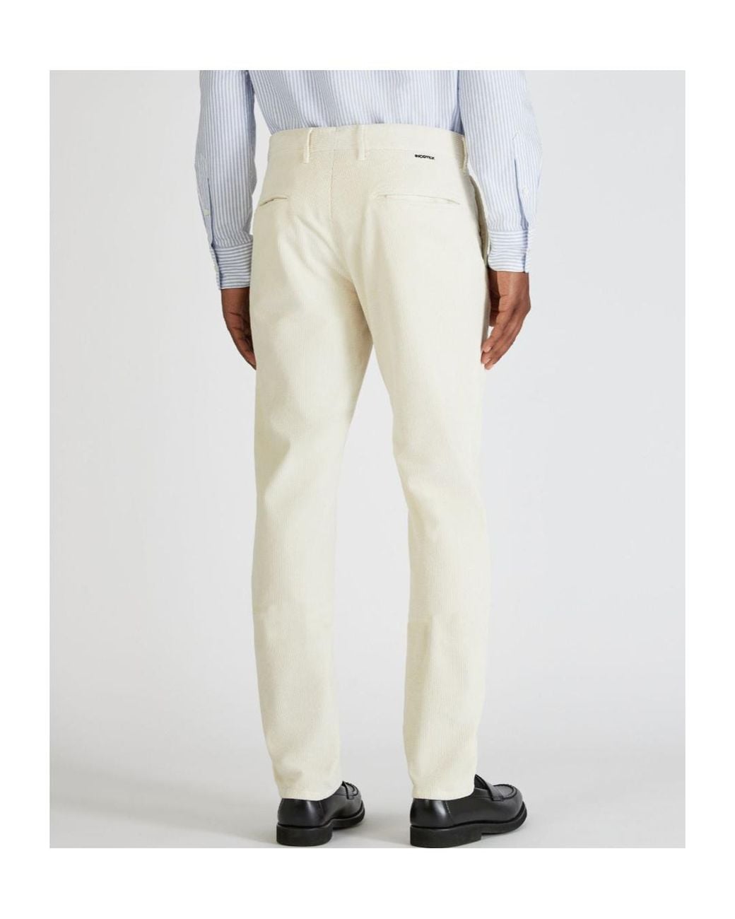 Incotex White Slim-Fit Corduroy Pants for men