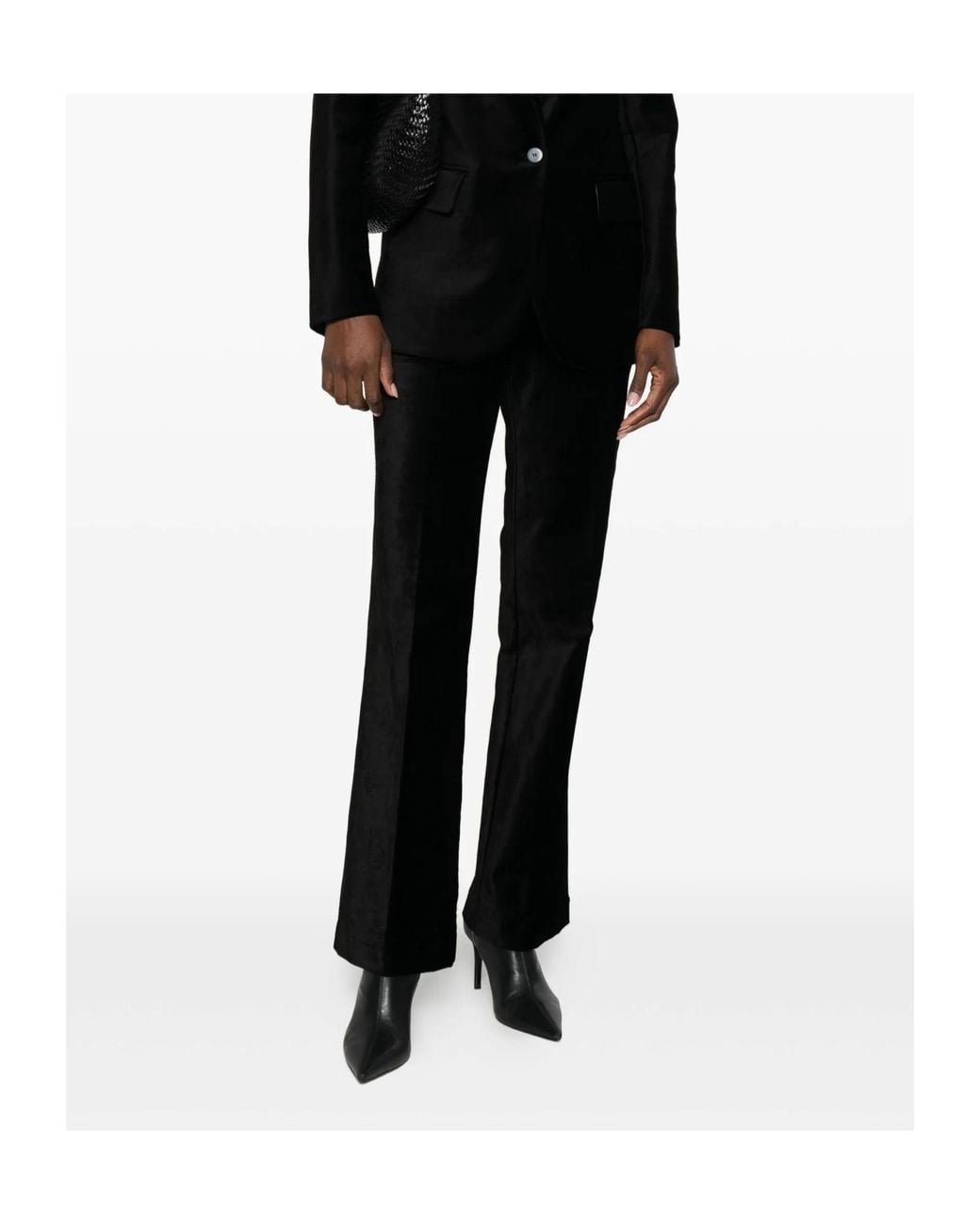 Forte_forte Black Casual Pants With Belt Loops