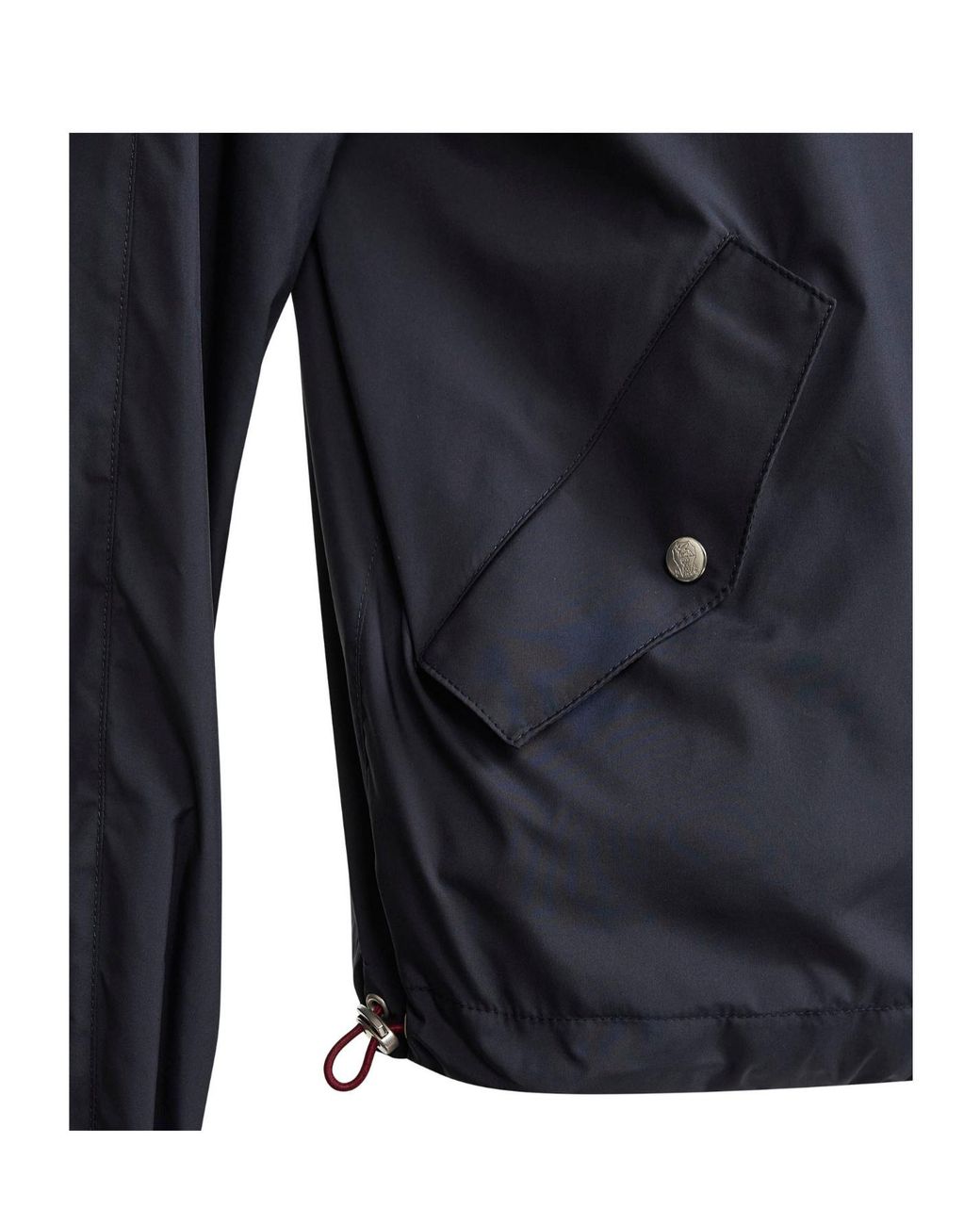 Brunello Cucinelli Blue Zip-Up Hooded Jacket for men