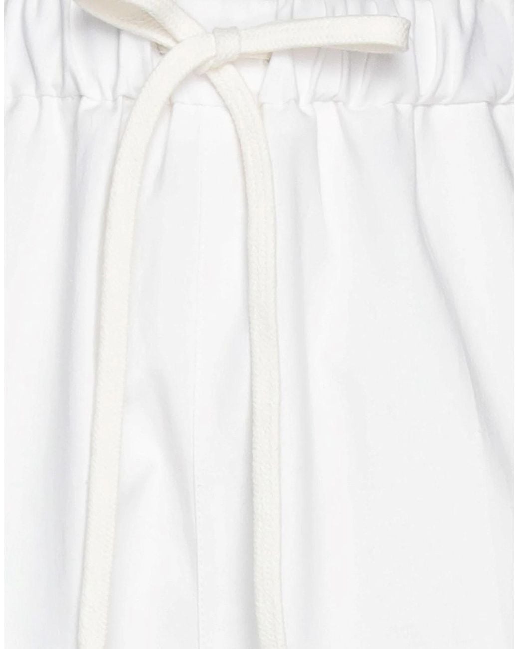 MM6 by Maison Margiela White Solid Color Stretch Pants