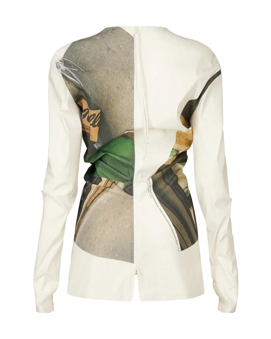 Issey Miyake Green Street View Crewneck Top