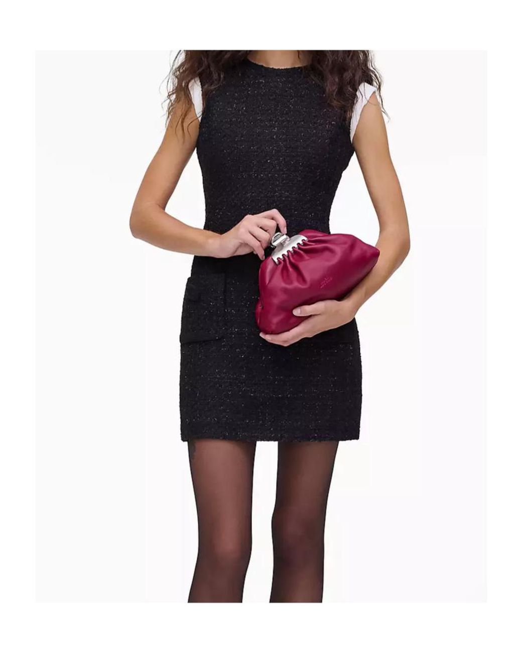 Marc Jacobs Purple Clutch Claw Clip Piccola Leather