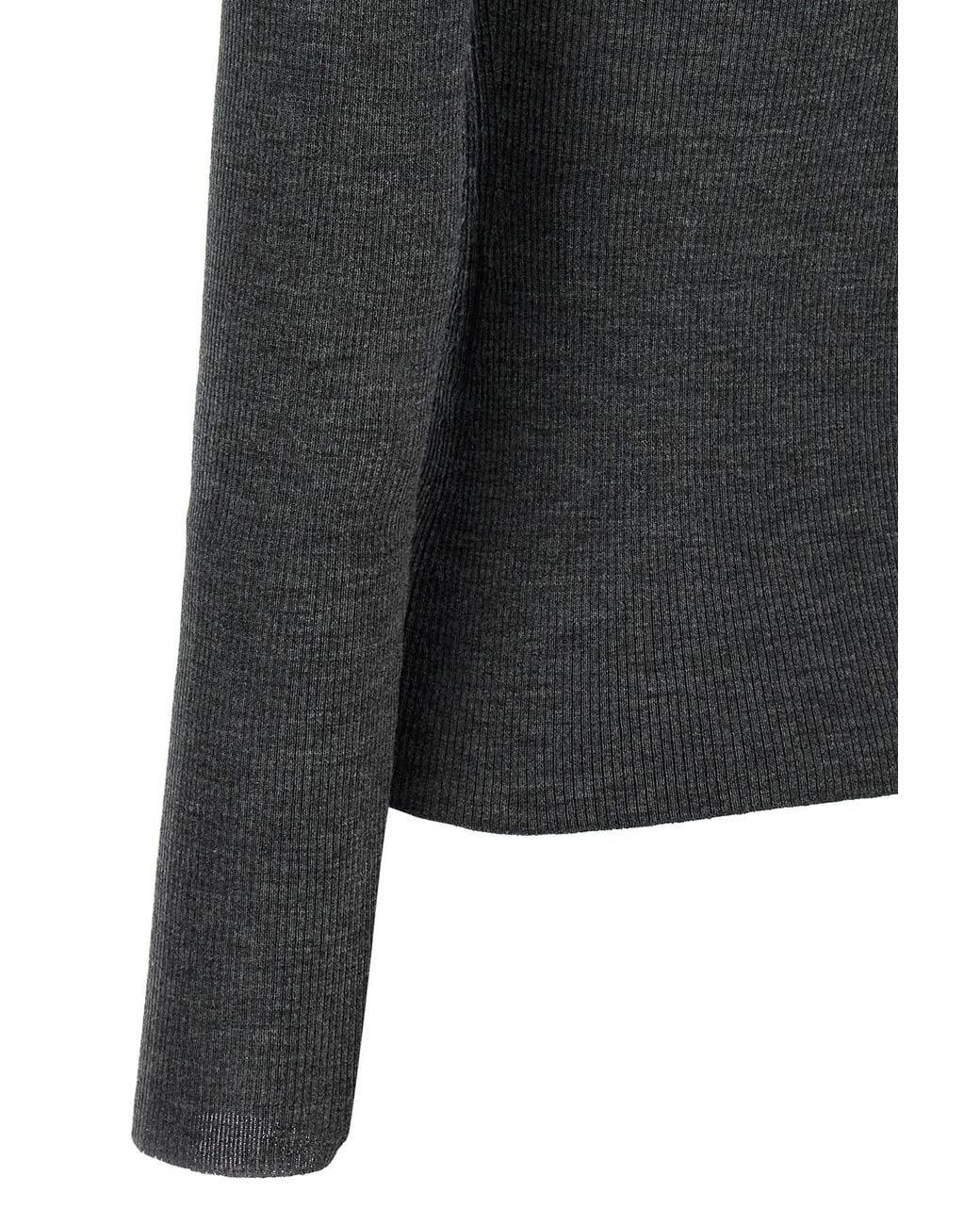 Max Mara Black Cavallo Ribbed Turtleneck Sweater