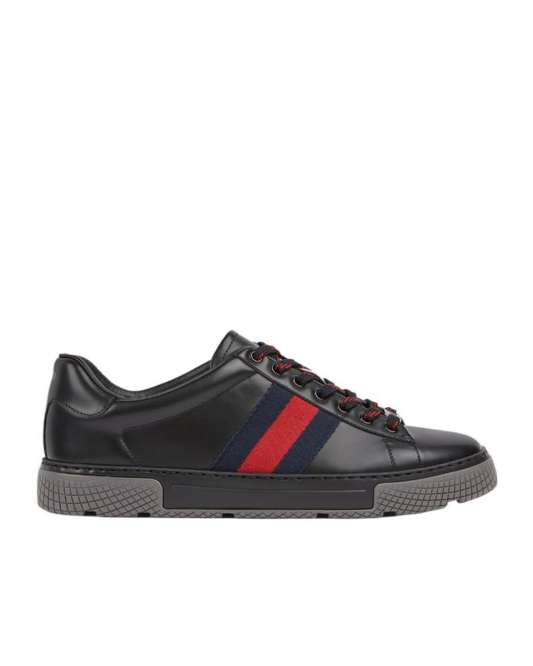 Gucci Black Ace Trainers With Web, Uk for men