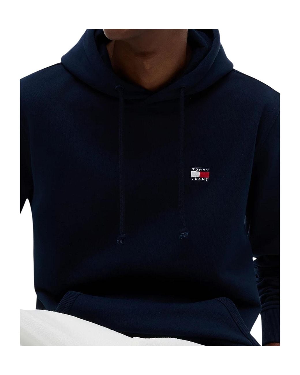 Tommy Hilfiger Blue Tommy Badge Brushed Fleece Hoodie for men
