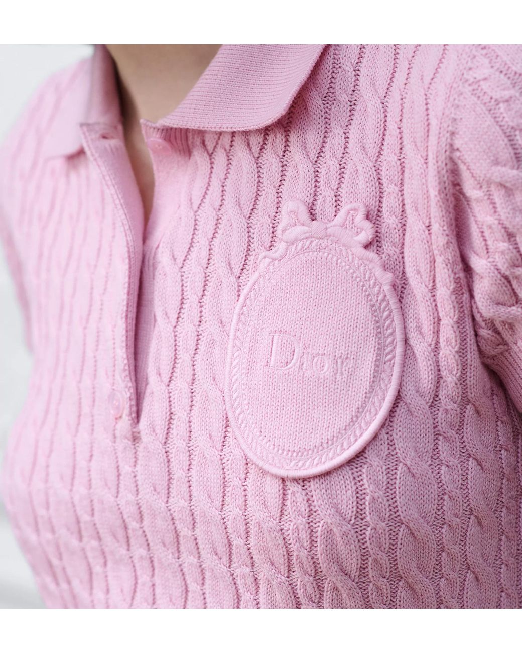 Dior Blue Médaillon Short-Sleeved Sweater