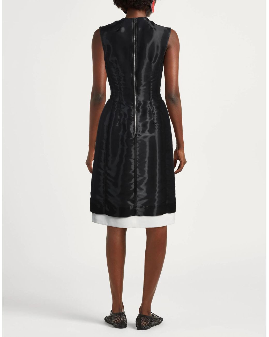 Sportmax Black Sleeveless Slim Dress
