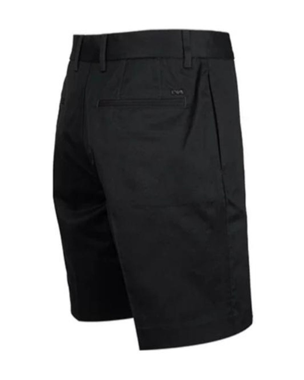 Emporio Armani Black Belt-Loop Shorts for men