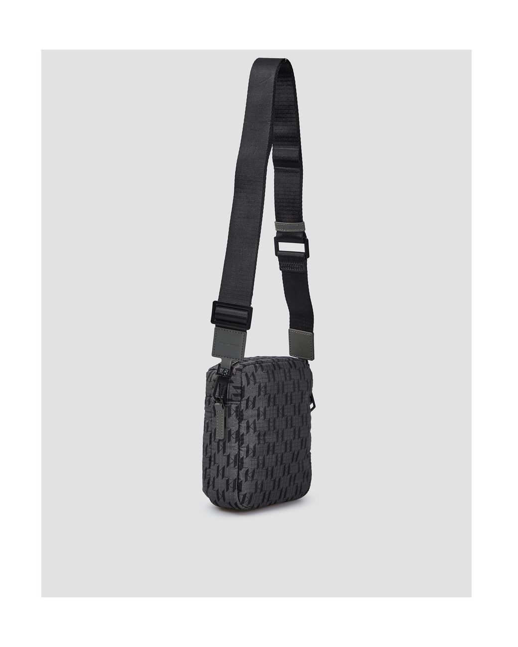 Karl Lagerfeld Black Zippered Shoulder Bag for men