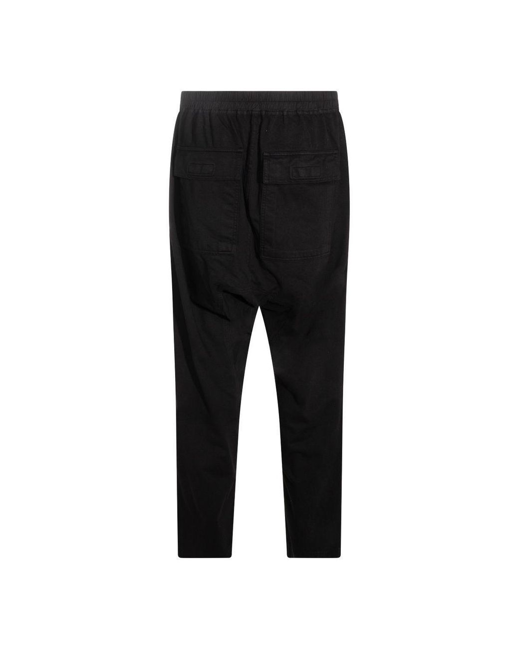 Rick Owens Black Drawstring Trousers for men
