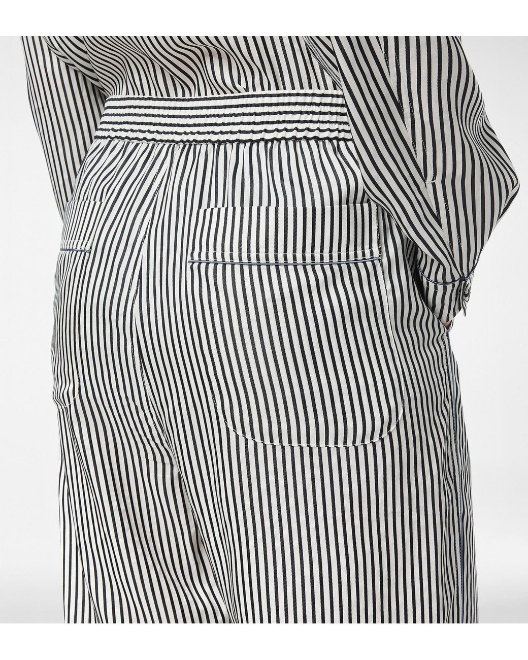 Tom Ford Gray Striped Turn-Up Hem Trousers