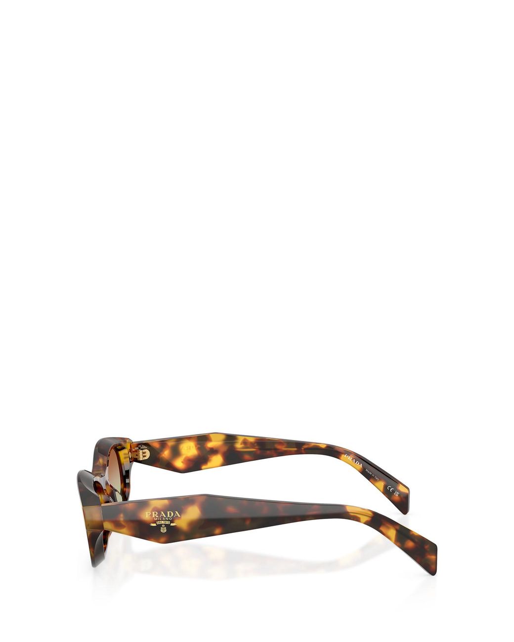 Prada Multicolor Tortoiseshell-Effect Oval-Frame Sunglasses
