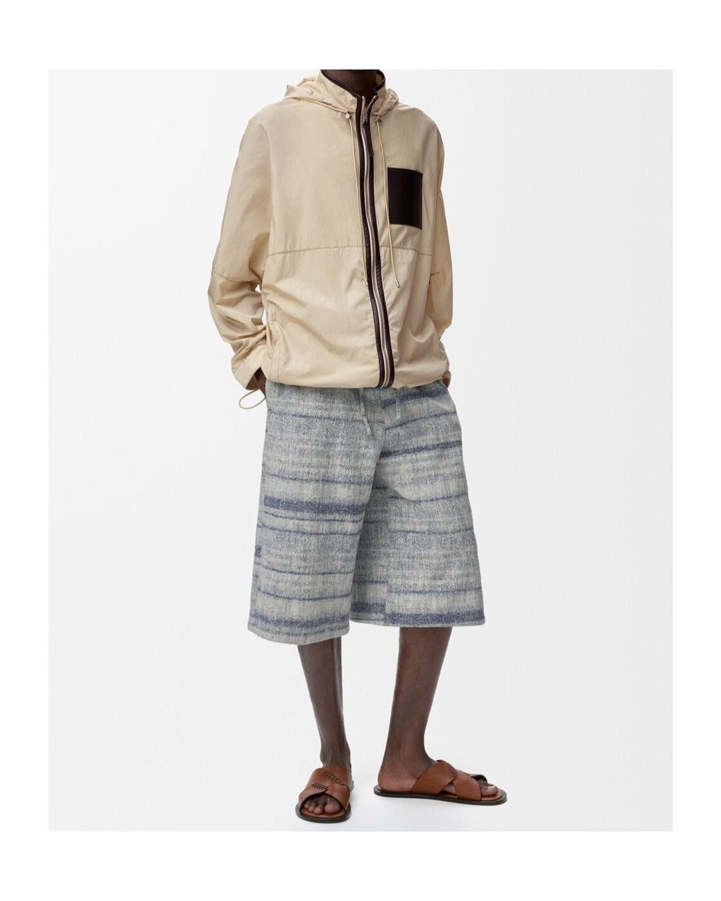 Loewe Natural Technical-Shell Zip-Up Hooded Jacket for men