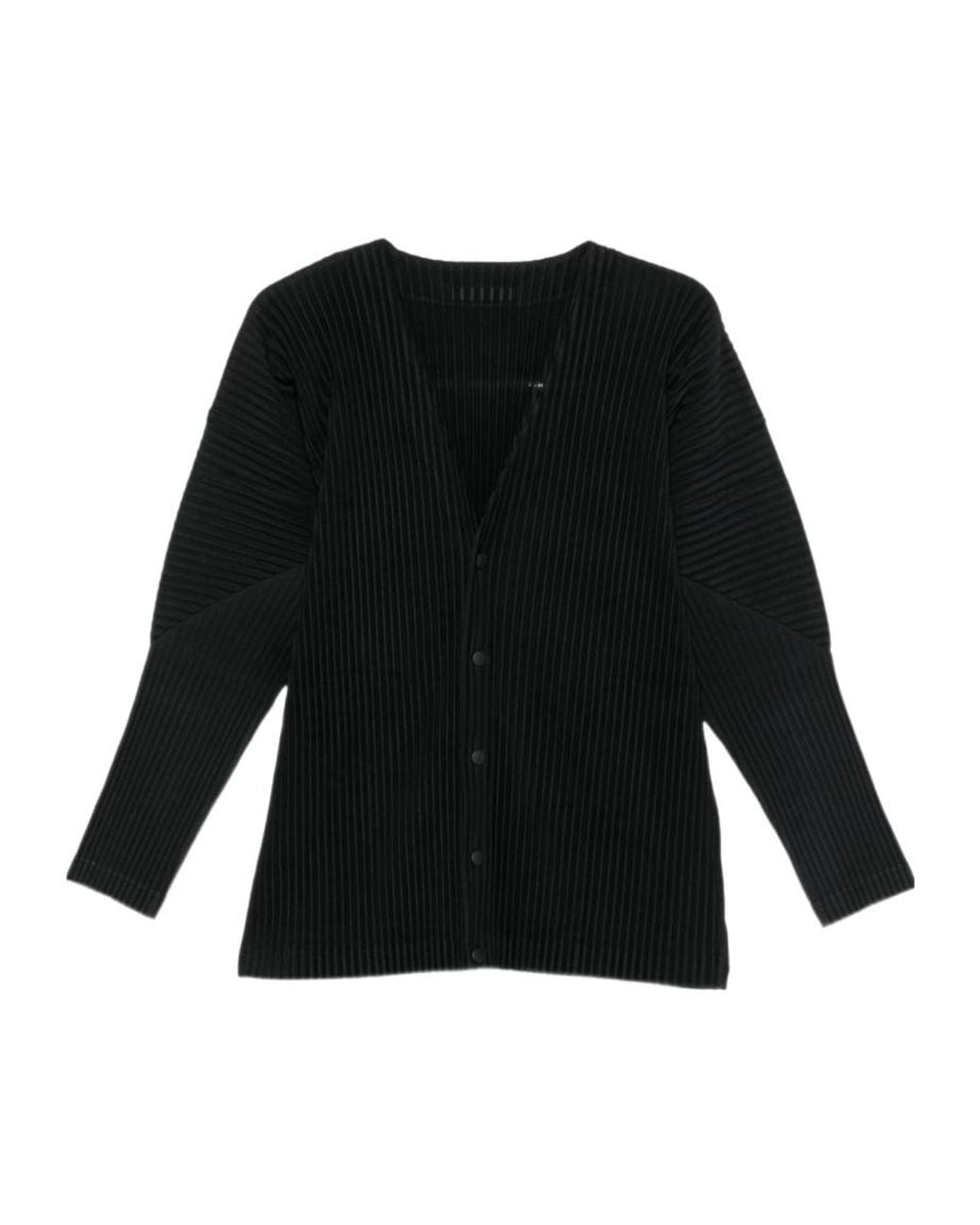 Homme Plissé Issey Miyake Black Long-Sleeved Shirt for men