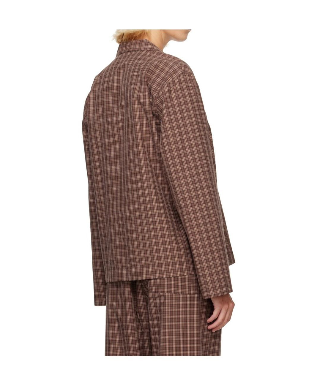 Tekla Brown Plaid Pajamas
