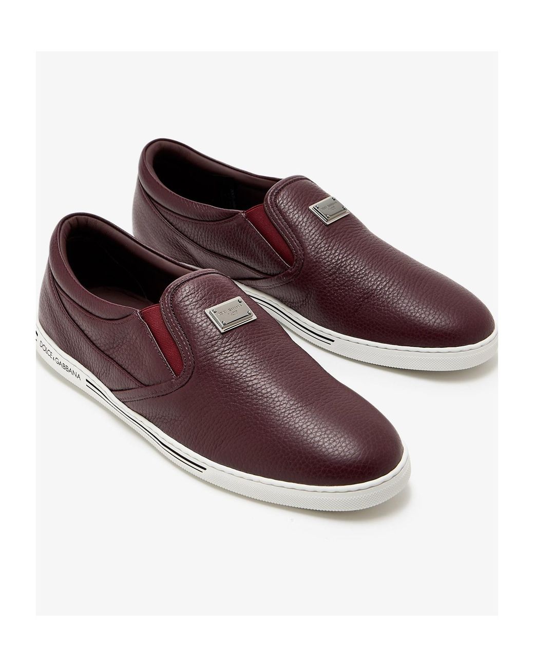 Dolce & Gabbana Brown Saint Tropez Round Toe Sneakers for men