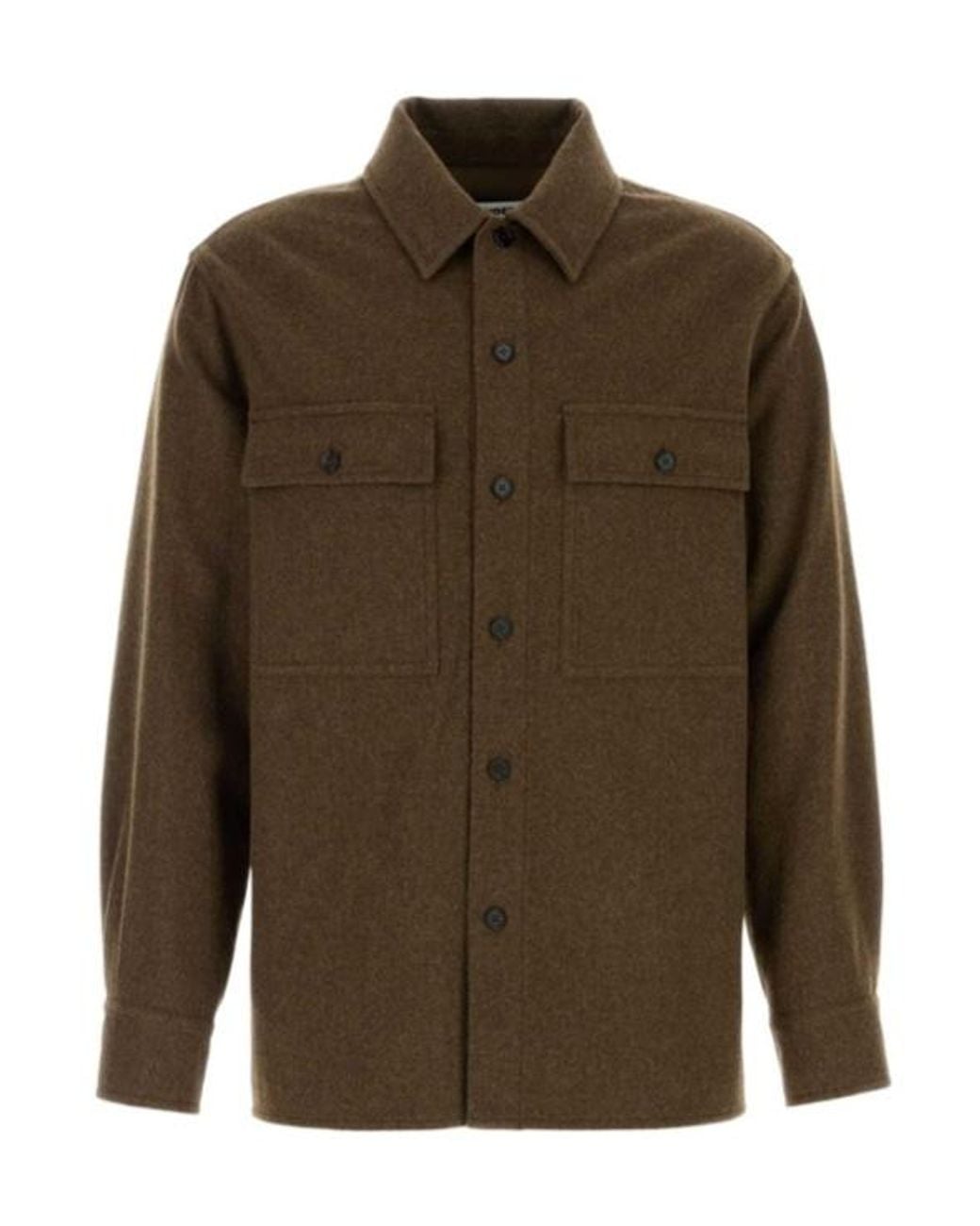 Jil Sander Green Outer Shirt Overshirt for men