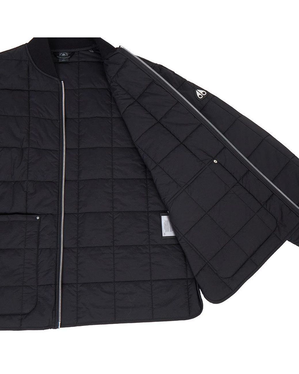 Moose Knuckles Blue Long-Sleeved Cotton-Padded Jacket for men