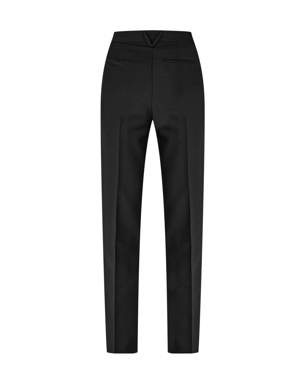 Bottega Veneta Black Highwaisted Straight Cropped Trousers