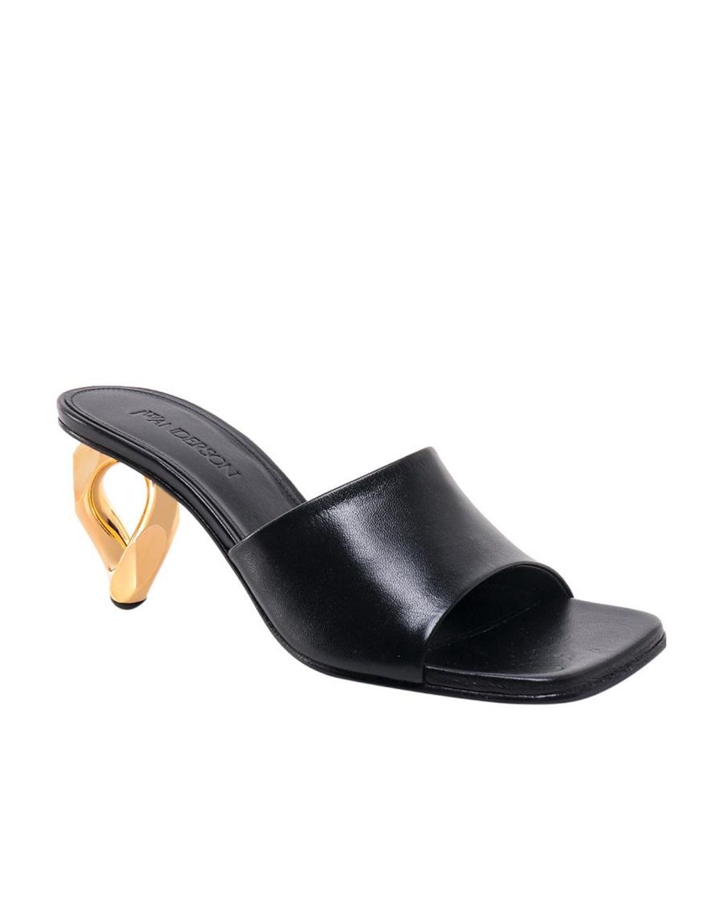 J.W. Anderson Black Square-Headed High-Heeled Sandals