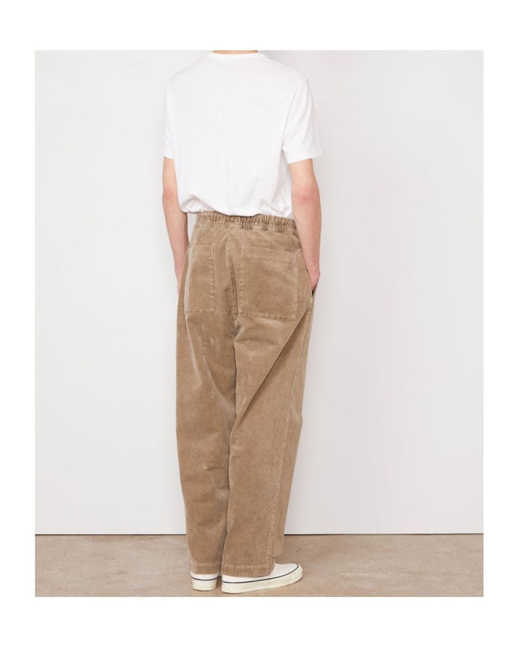 Officine Generale White Loose-Fitting Trousers for men