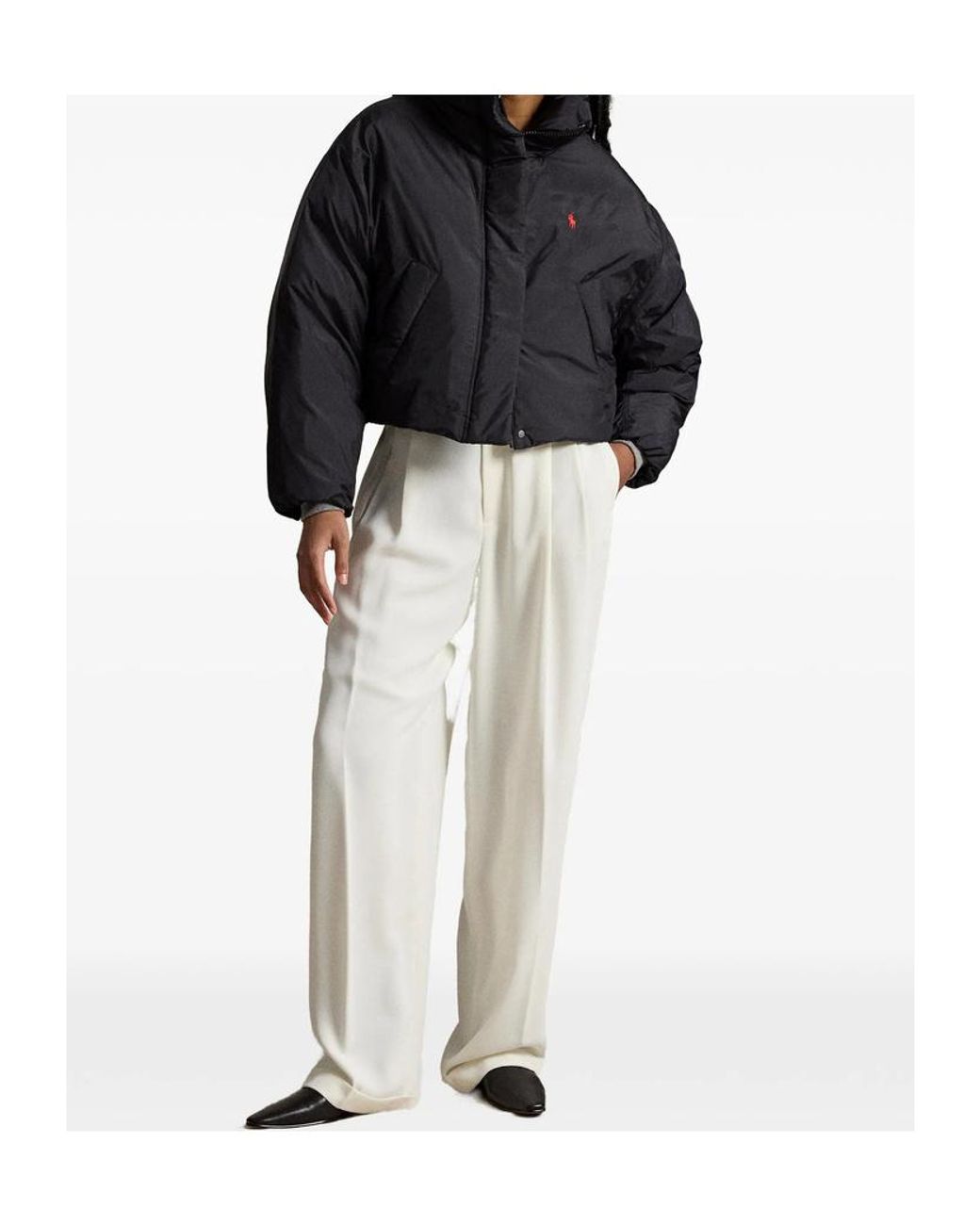 Polo Ralph Lauren Black Button-Fastening Puffer Jacket